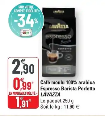 Café moulu 100% arabica Espresso Barista Perfetto