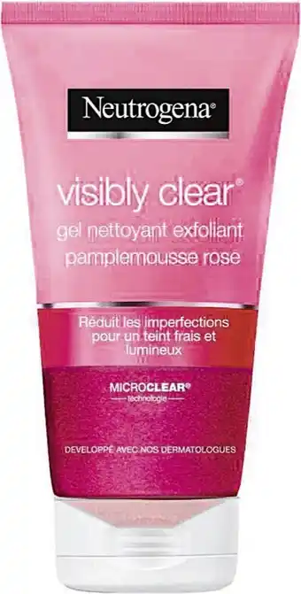 Casino Supermarchés Gel nettoyant exfoliant pamplemousse rose Visibly Clear offre