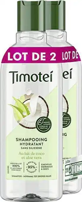 Casino Supermarchés Shampooing Hydratant sans silicone Au lait de coco et Aloe Vera offre