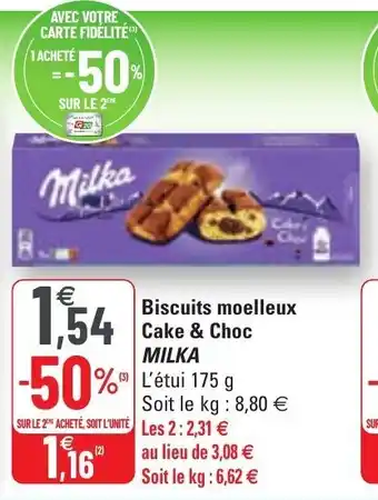 Biscuits moelleux Cake & Choc