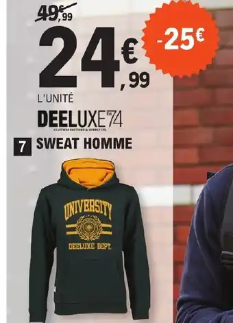 E.Leclerc Sport Sweat Homme offre