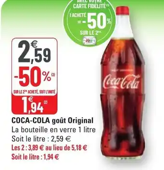 G20 Coca-Cola goût Original offre