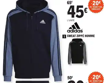 E.Leclerc Sport Sweat zippe Homme offre