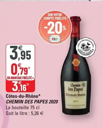 G20 Côtes-du-Rhone offre