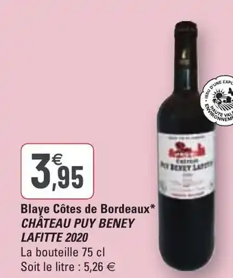 G20 Blaye Côtes de Bordeaux offre