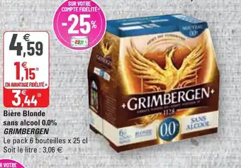 G20 Bière Blonde sans alcool offre