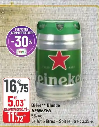 G20 Bière Blonde Heineken offre