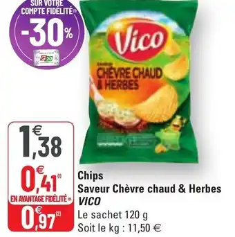 G20 Chips Saveur Chèvre chaud & Herbes offre