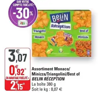 G20 Assortiment Monaco/Minizza/Triangolini/Best of offre