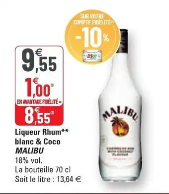 G20 Liqueur Rhum blanc & Coco offre
