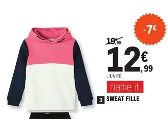 E.Leclerc Sport Sweat Fille offre