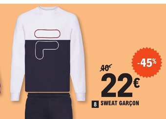 E.Leclerc Sport Sweat Garcon offre
