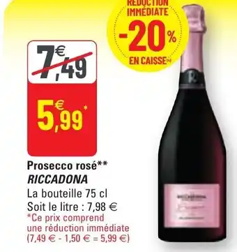 G20 Prosecco Rosé offre