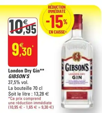 G20 London Dry Gin offre