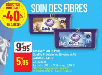 G20 Lessive All in Pods Souffle Précieux ou envolée d'Air offre