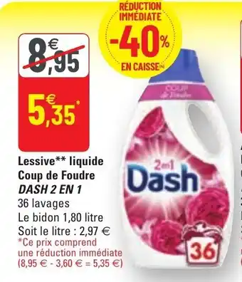 G20 Lessive liquide Coup de Foudre offre
