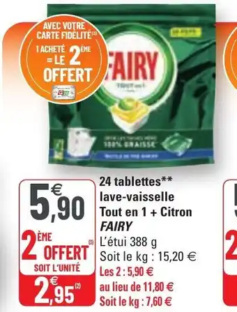 G20 24 tablettes lave-vaisselle Tout en 1 + Citron offre