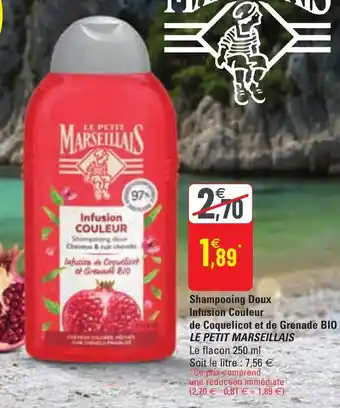 G20 Shampooing Doux Infusion Couleur de Coquelicot et de Grenade BIO offre