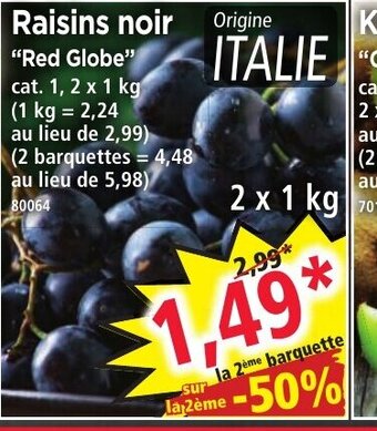 Norma Raisins Noir offre