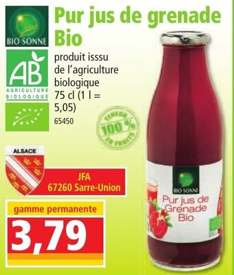 Norma Pur Jus de Grenade Bio offre