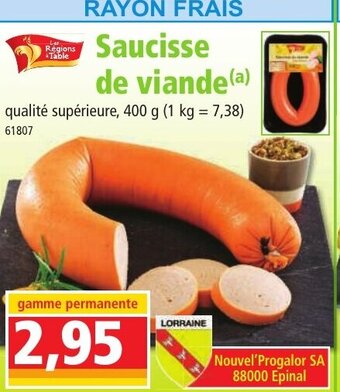 Norma Saucisse de Viande offre