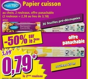 Norma Papier Cuisson offre
