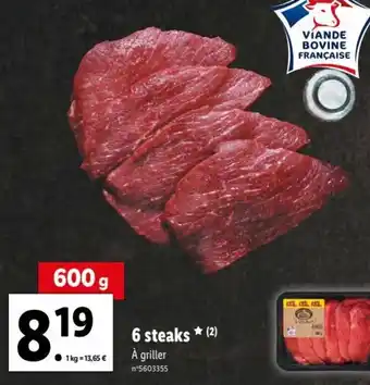 Lidl 6 Steaks offre