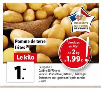 Lidl Pomme de Terre Frites offre