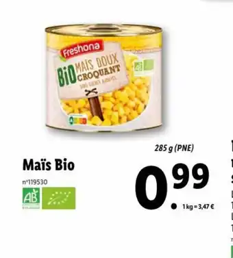 Lidl Maïs Bio offre