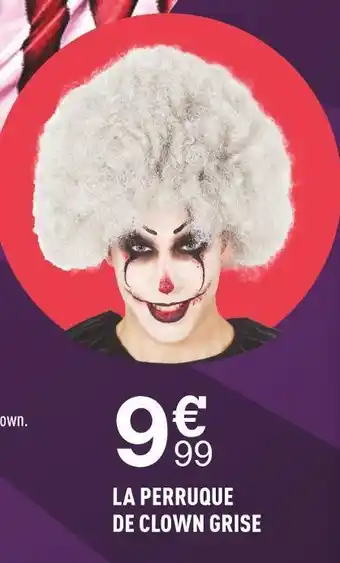 La perruque de clown grise