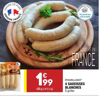 ALDI 4 Saucisses Blanches offre