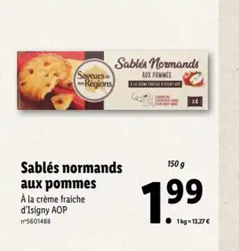 Lidl Sablés Normands Aux Pommes offre