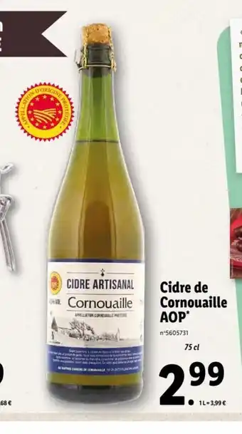 Lidl Cidre De Cornouialle Aop* offre