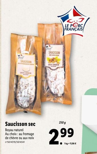 Lidl Saucisson Sec offre
