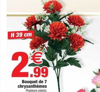 Bazarland Bouquet de 7 chrysanthèmes offre