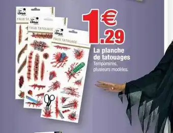 Bazarland La planche de tatouages offre