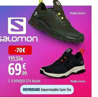 Promo X render gtx adulte salomon chez Intersport