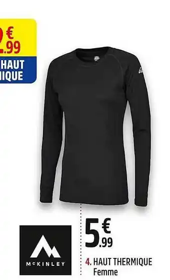 Intersport Haut thermique femme mc kinley offre