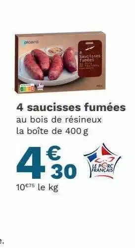 4 saucisses fumées