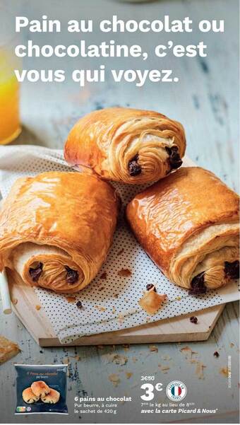 Picard 6 pains au chocolat offre