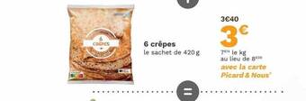 Picard 6 crêpes offre
