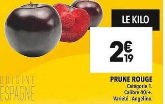 Supeco Prune rouge offre