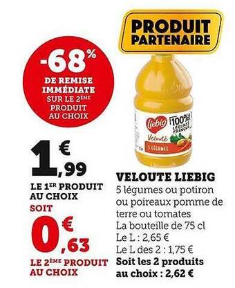 Super U Velouté liebig offre