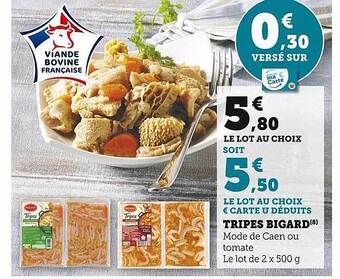 Super U Tripes bigard offre