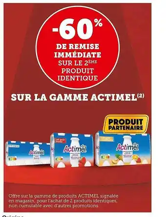 Super U La gamme actimel offre