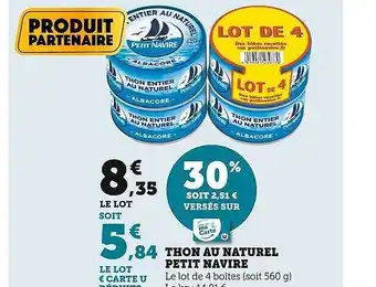 U Express Thon au naturel petit navire offre