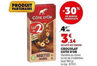 U Express Chocolat côte d'or offre