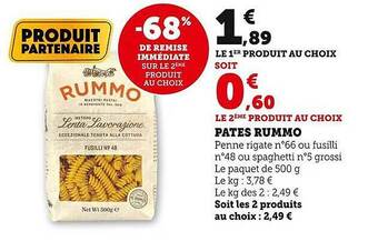 U Express Pâtes rummo offre
