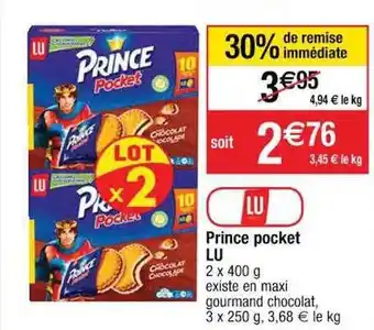 Cora x Carrefour Prince pocket lu offre