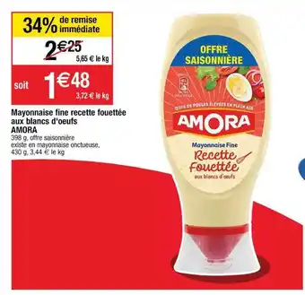 Mayonnaise fine recette fouettée aux blancs d'oeufs amora